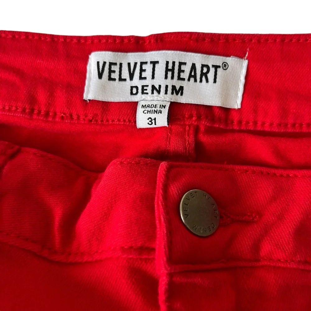 Velvet Heart Red High Rise Jeans - Picture 6 of 9
